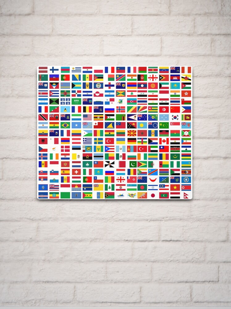 Thumbnail 2 of 4, Metal Print, Flags of the world designed and sold by Dee Dee.