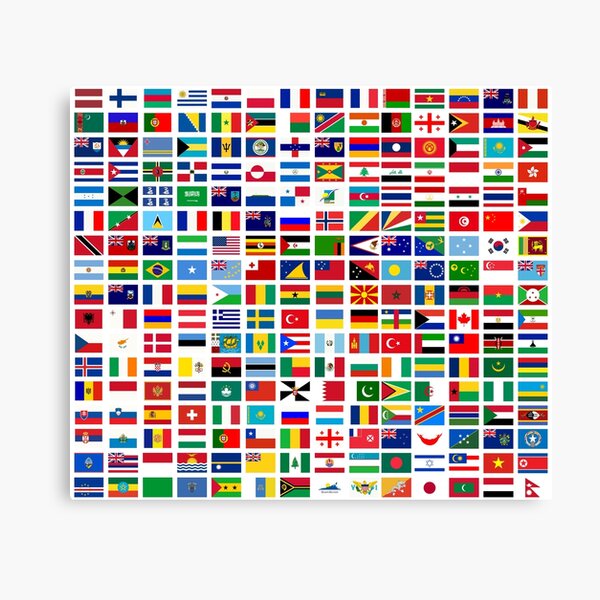 Banderas del mundo Lienzo
