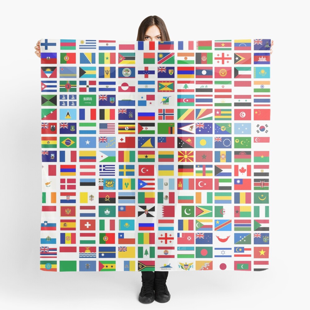 "Flags of the world" Scarf for Sale by DusicaP | Redbubble