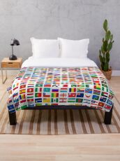 Flags of the world Throw Blanket