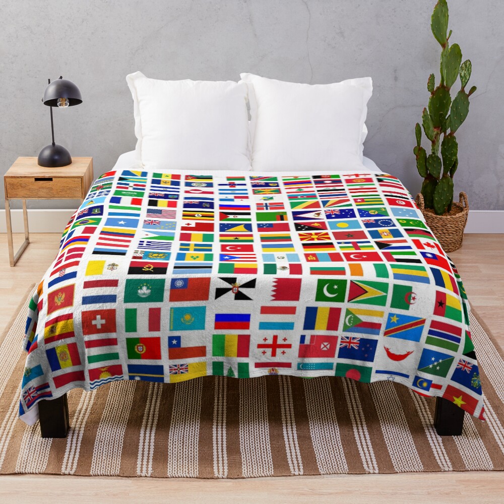 Flags of the world Throw Blanket