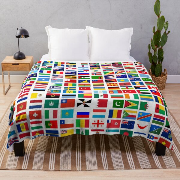 Flags of the world Throw Blanket