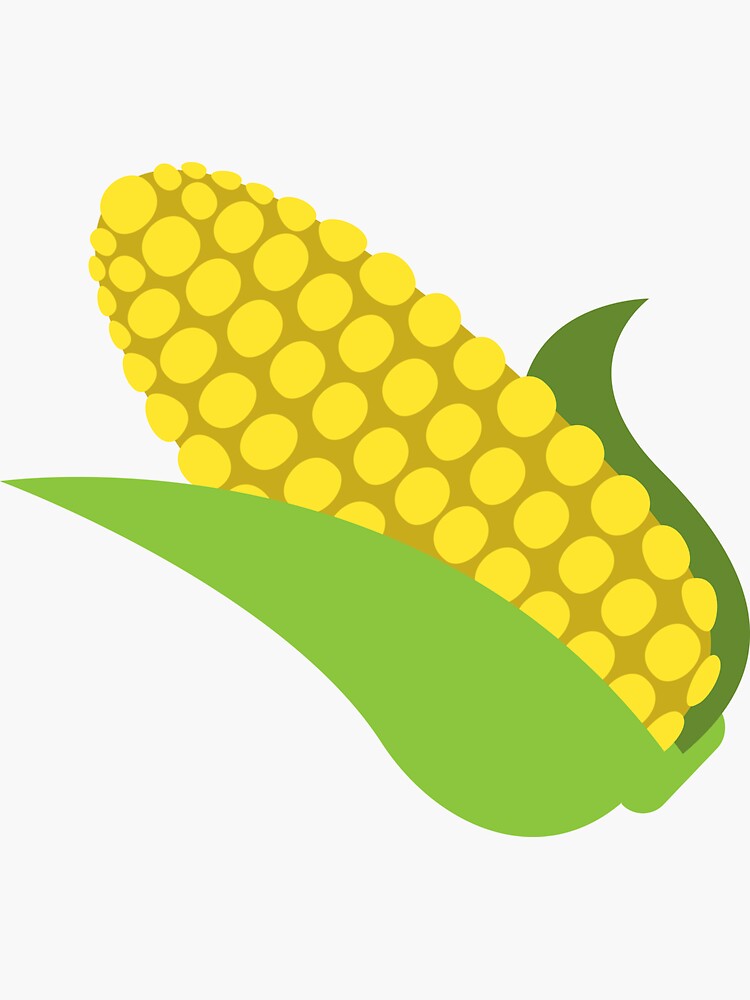 "Emoji Corn" Sticker by roarr Redbubble
