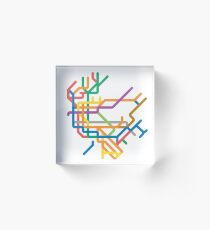 Mini Metros - New York, United States Acrylic Block