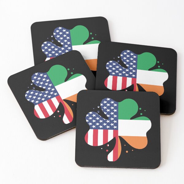 Item preview,  Irish American Flag Ireland Flag ST PATRICKS DAY Gift Lucky Shamrock designed and sold by Tatus Brinal.