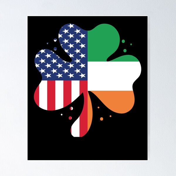 Item preview,  Irish American Flag Ireland Flag ST PATRICKS DAY Gift Lucky Shamrock designed and sold by Tatus Brinal.