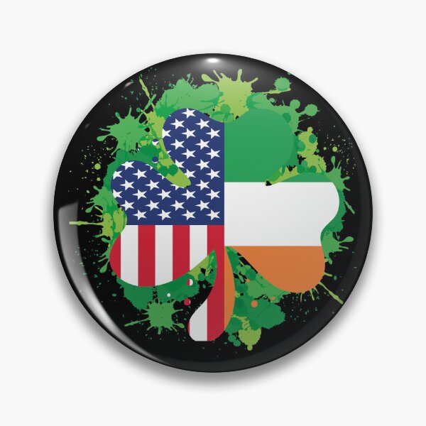 Item preview,  Irish American Flag Ireland Flag ST PATRICKS DAY Gift Lucky Shamrock Spalsh designed and sold by Tatus Brinal.