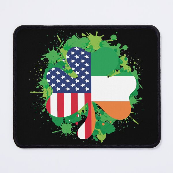 Item preview, Irish American Flag Ireland Flag ST PATRICKS DAY Gift Lucky Shamrock Spalsh designed and sold by Tatus Brinal.