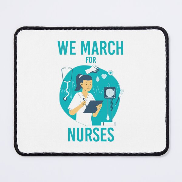 Item preview, We March for Nurses - Cute Nurse and Tools designed and sold by Amazing Arts Designs.
