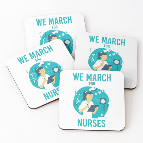 Item preview, We March for Nurses - Cute Nurse and Tools designed and sold by Amazing Arts Designs.