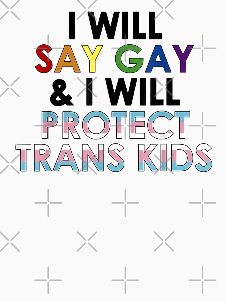 Discover I Will Say Gay And I Will Protect Trans Kids LGBTQ Pride T-Shirt