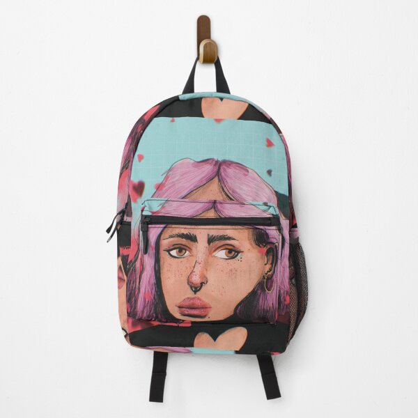 Item preview, Be my Valentine girl with pink hair designed and sold by andreamlstudio.