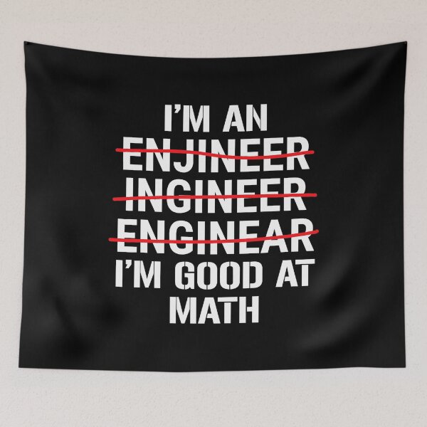 Item preview, Im An Engineer Im Good At Math Funny Grammar Engineering designed and sold by Sara-Quinn.