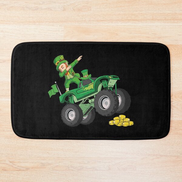 Artikelvorschau, St. Patricks Day Kobold Monster Truck Lucky Boys Kids entworfen und verkauft von Tatus Brinal.