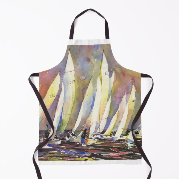 Item preview, Boats racing in regatta.  Sailing boats tacking around buoy in sailing regatta designed and sold by rfoxphoto.