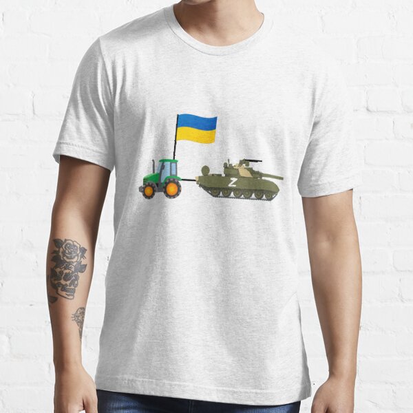 ukrainian tractor pulling tank Essential T-Shirt