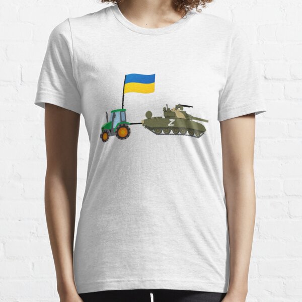ukrainian tractor pulling tank Essential T-Shirt