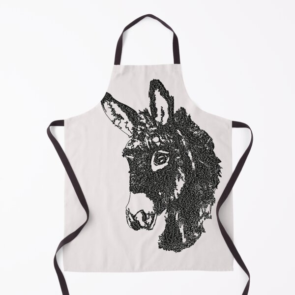 Item preview, Machine Embroidery, Monochrome Embroidered Donkey, Machine embroidery, Stitch crafting, unique embroidered art designed and sold by RudolphBarnard.