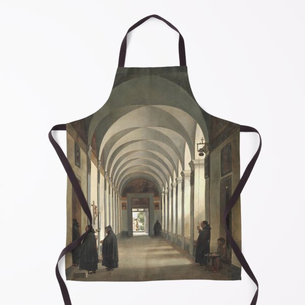 Item preview, Monks in the Cloister of the Church of Gesù e Maria, Rome classical art italien art designed and sold by Lady-Frost.