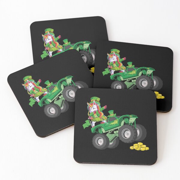 Item preview, St Patricks Day Unicorn Leprechaun Monster Truck Lucky Boys Kids designed and sold by Tatus Brinal.