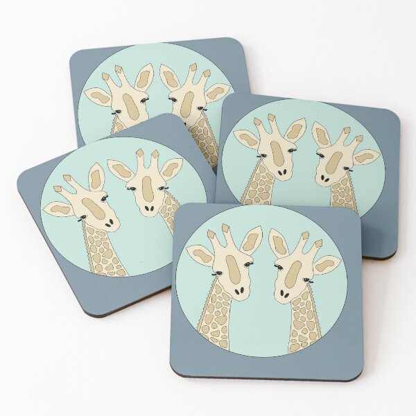 Item preview, giraffe couple designed and sold by SketchZeit.