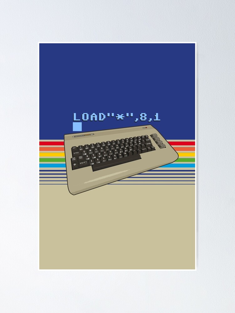 Reizen Egypte scheren LOAD 8,1 - Classic command for Retro Commodore 64 Home Computer - c64  Inspired" Poster for Sale by RetroTeeStudio | Redbubble