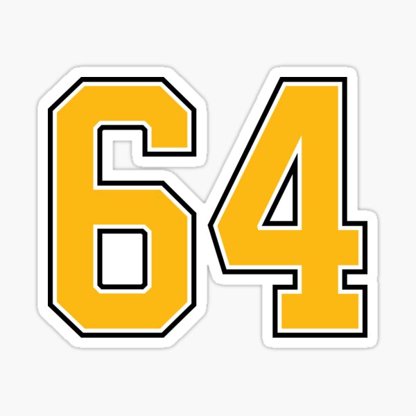 Yellow Number 49 lucky sports jersey forty nine Sticker for Sale by  HeavyStyle