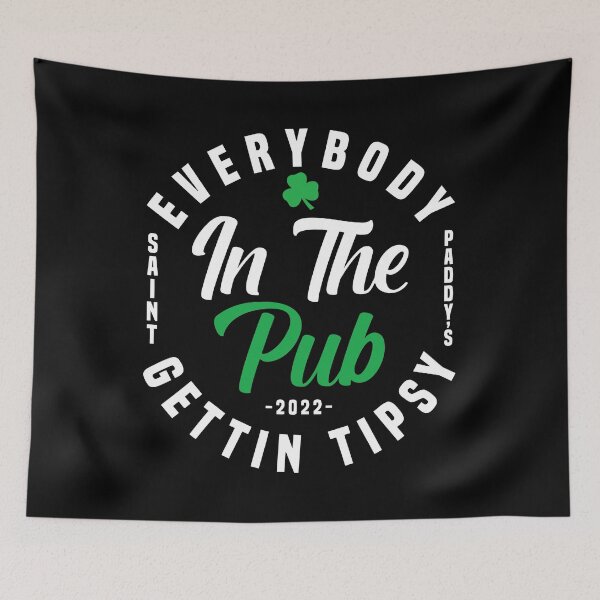 Item preview, Everybody In The Pub Getting Tipsy St Patricks Day Shamrock designed and sold by ecomdesign.