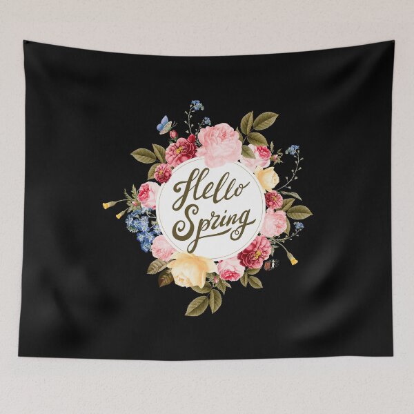 Item preview, hello spring beautiful flowers for spring season lovers designed and sold by beunique5.