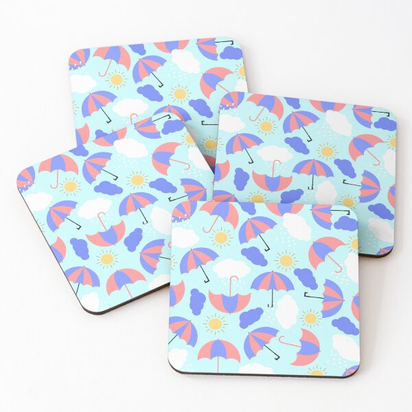 Item preview, Umbrella Fall (blue-red) designed and sold by Dorina Larsdotter.