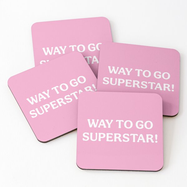 Item preview, Way To Go Superstar (White Pink) designed and sold by ToluaPrints.