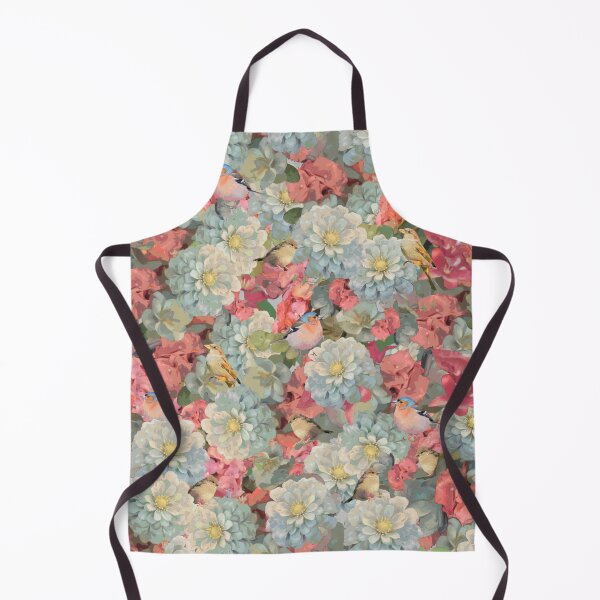 Item preview, Teatime Pink and Blue Flowers with Birds Half-Drop Repeat 5748 designed and sold by Art in My Loft.
