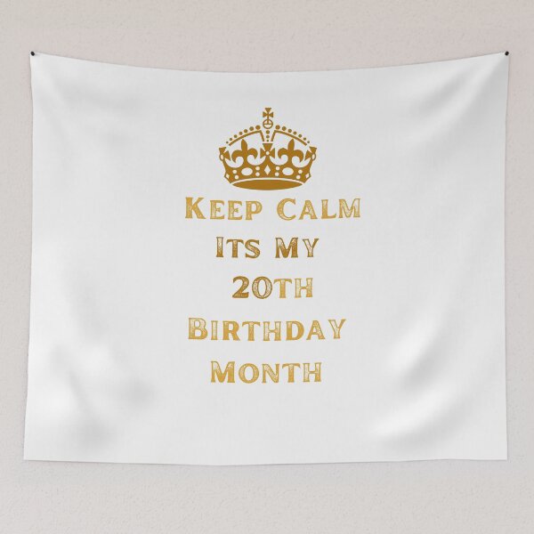 Item preview, Keep Calm Its My 20th Birthday Month Quote Gift For Men Women Essential T-Shirt designed and sold by JVAZ21.