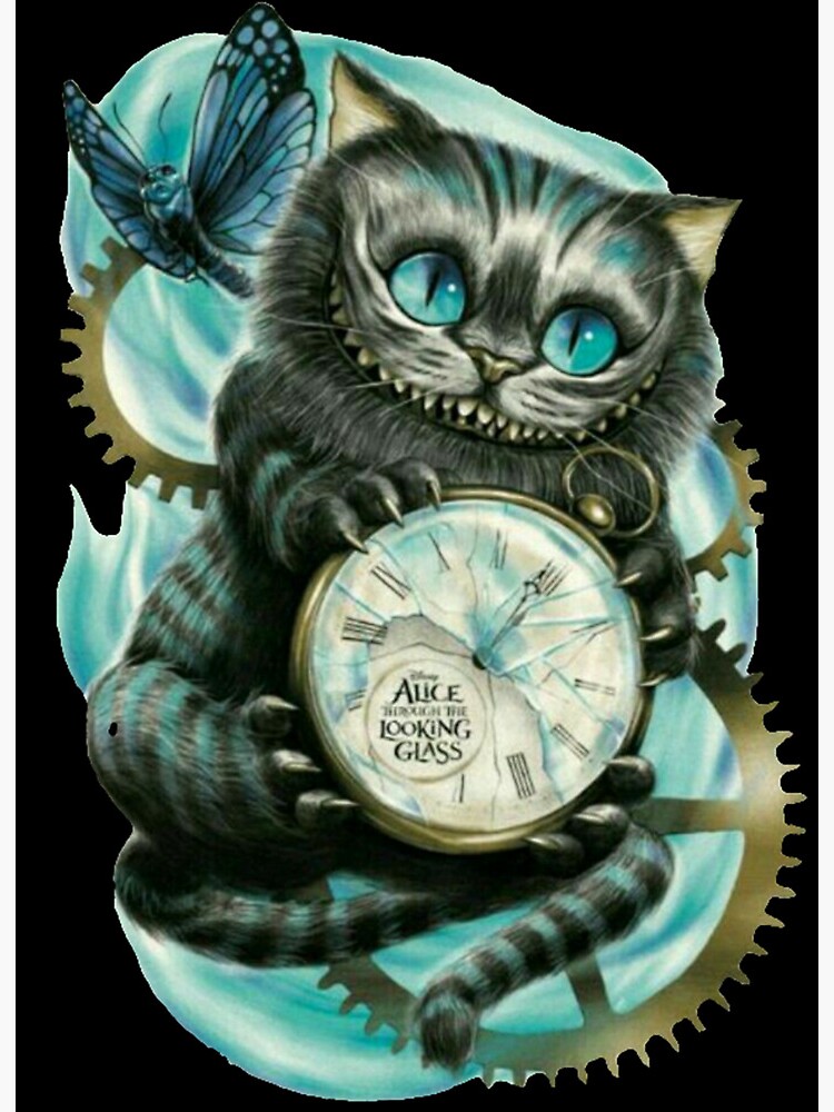 Grey cat love pocket watch - funny cat design | Art Board Print