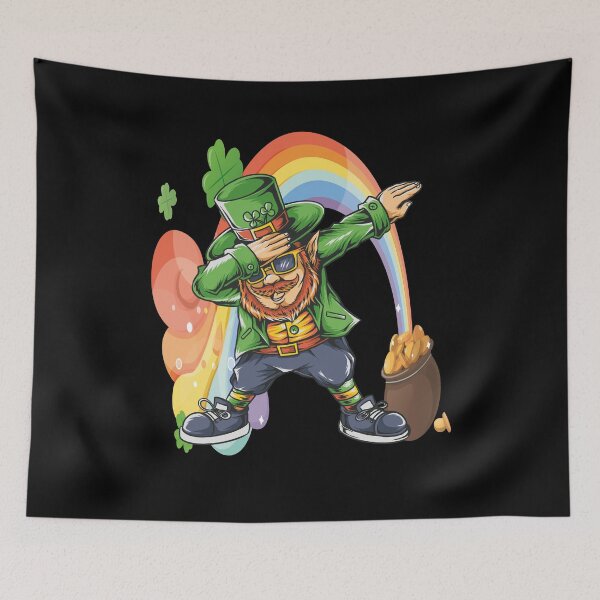 Artikelvorschau, St. Patricks Day Dabbing Leprechaun Boys Men Funny Dab Dance entworfen und verkauft von Tatus Brinal.