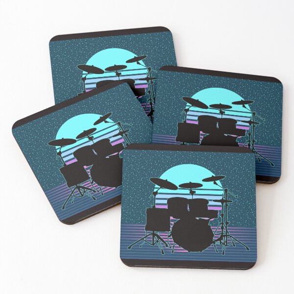 Item preview, Vaporwave Aesthetic Synthwave 80s 90s Drum Art designed and sold by Buyeseoshop.