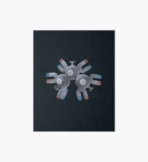 Magneton steel electric gray red blue magnet pokemon Art Board
