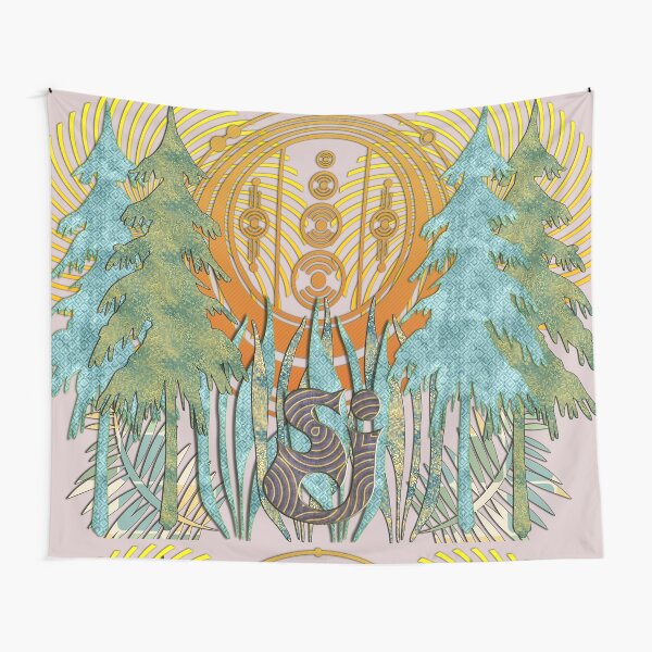 Item preview, SCI Mysterious Forest String Cheese Incident Rising Sun Sunset Sacred Geometry Enchanted Psychedelic Festival designed and sold by Shayna Westfall.