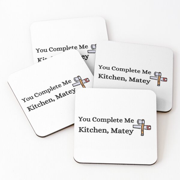 Item preview, You Complete Me Kitchen, Matey designed and sold by bahdsgraphic.