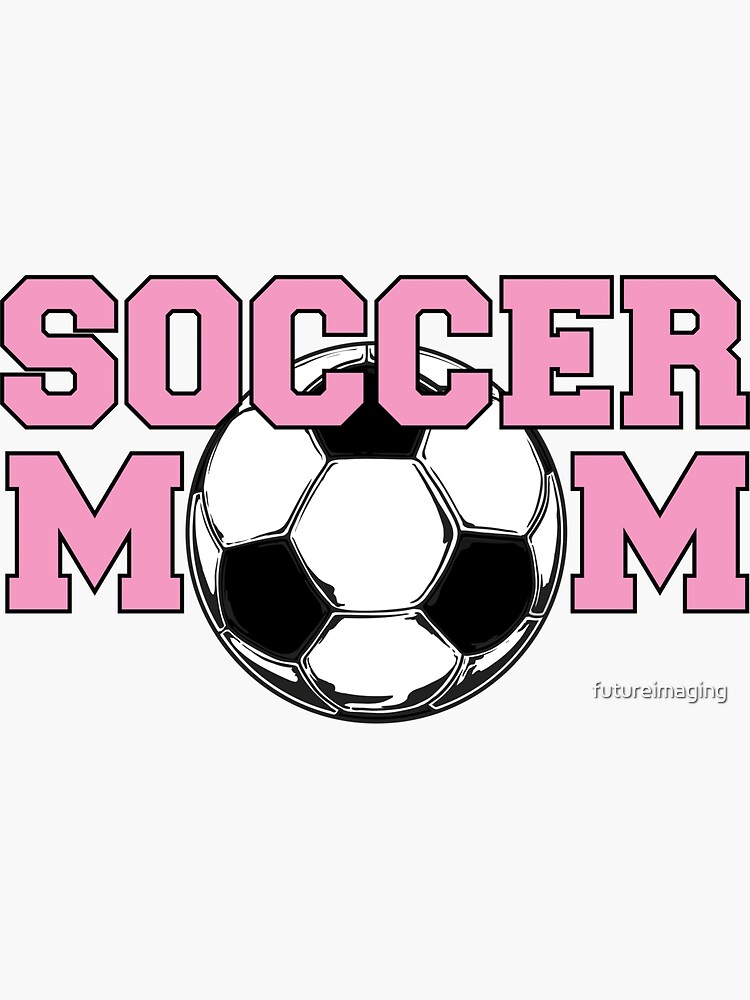 Thumbnail 3 of 3, Sticker, Soccer Mom Pink designed and sold by futureimaging.