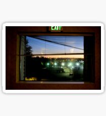 Through The Motel Hallway Window Sticker