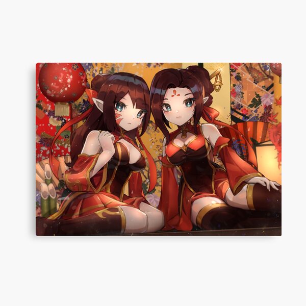 Summoners War Fire Jumeaux Shaina Maruna Impression sur toile