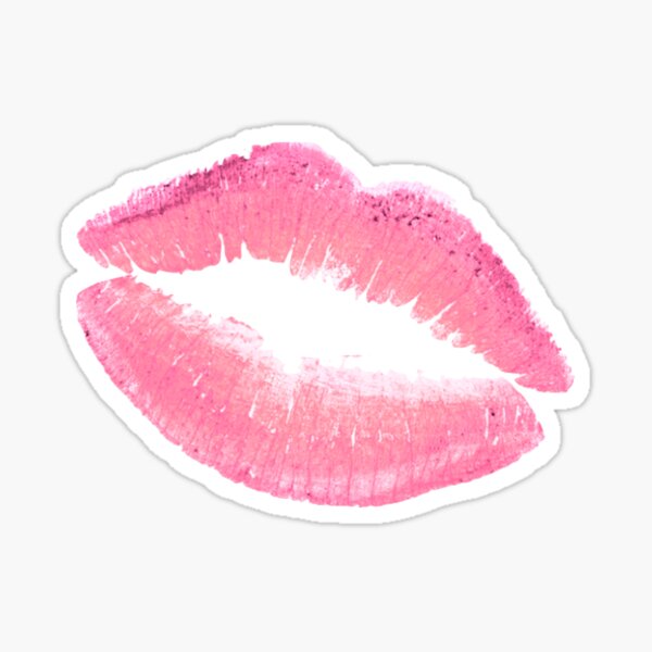 Vinyl Decal Wall Window Door Sticker Big Lips Kiss Sparkle Pink Gold Rose Silver 