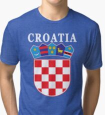 Croatia Deluxe Football Jersey Design Tri-blend T-Shirt
