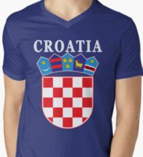 Croatia Deluxe Football Jersey Design Men's V-Neck T-Shirt