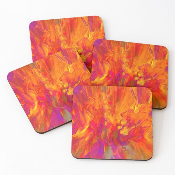 Item preview, Orange Iris abstract acrylic on canvas designed and sold by Color Splash Gallery.