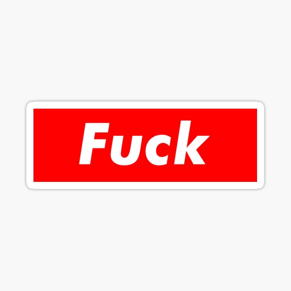 Fuck box logo Sticker