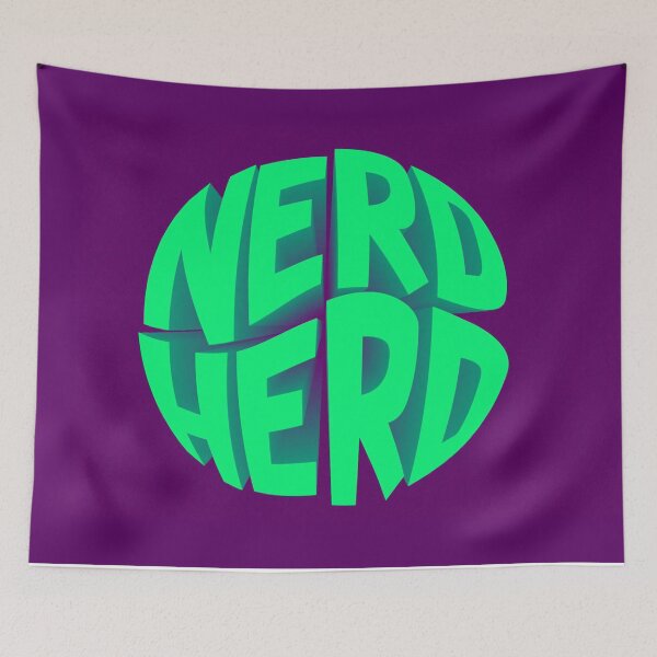 Item preview, Nerd Herd - Wonky Logo - Teal designed and sold by Nerd-Herd-Team.