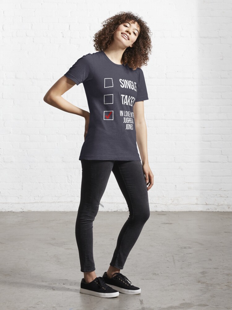 Alternate view of Single, Taken, In love with Jughead Jones-- White Essential T-Shirt