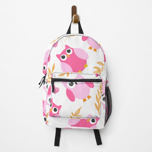 Item preview, Colorful Owls with Leaves (pink) designed and sold by Dorina Larsdotter.